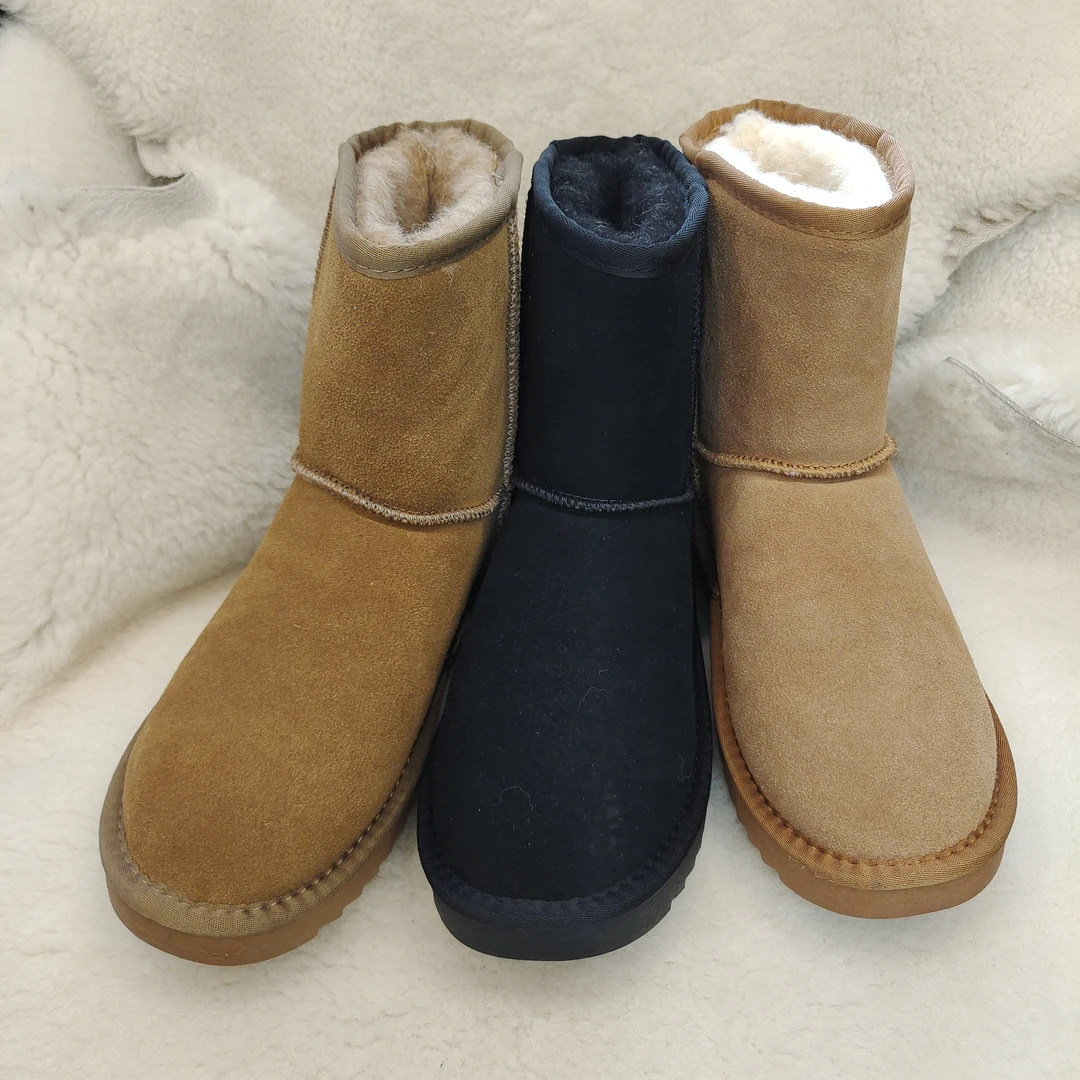 5825雪地靴冬装季棉鞋男新款圆头平跟厚底休闲时尚雪地靴