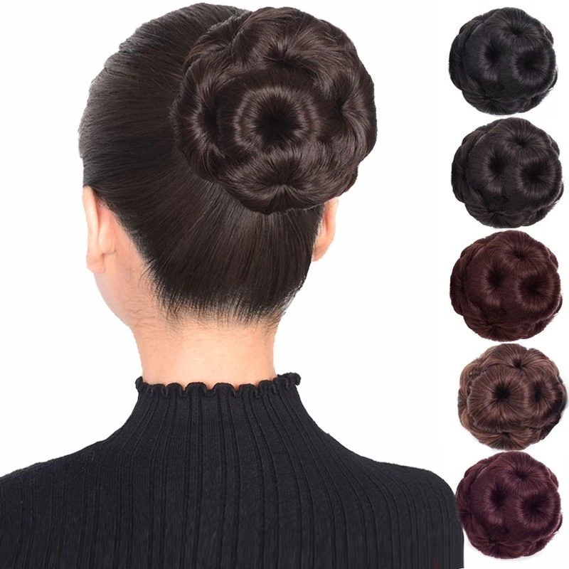 假发造型发包九朵花抓夹假发圈新娘丸子头女生盘发圈爪夹花苞头