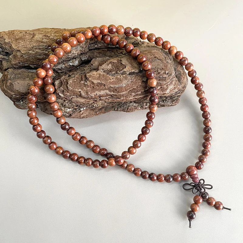 花梨木手串108颗天然佛珠项链念珠男女情侣手链车草木梨挂件