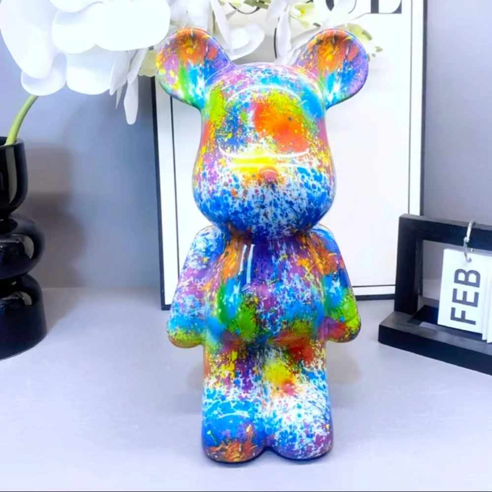 50cm网红暴暴熊轻奢家居玄关柜电视柜儿童房创意摆件