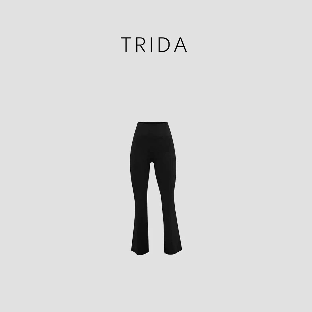 【Trida】多色高腰弹力混纺直筒口袋修身长裤休闲裤9803H