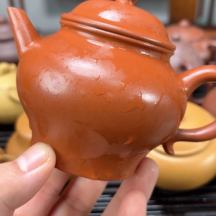 紫砂茶壶红皮龙宫灯