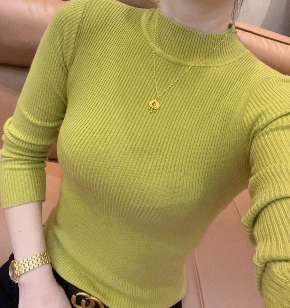 小敏家，秋冬必备百搭针织打底上衣长袖