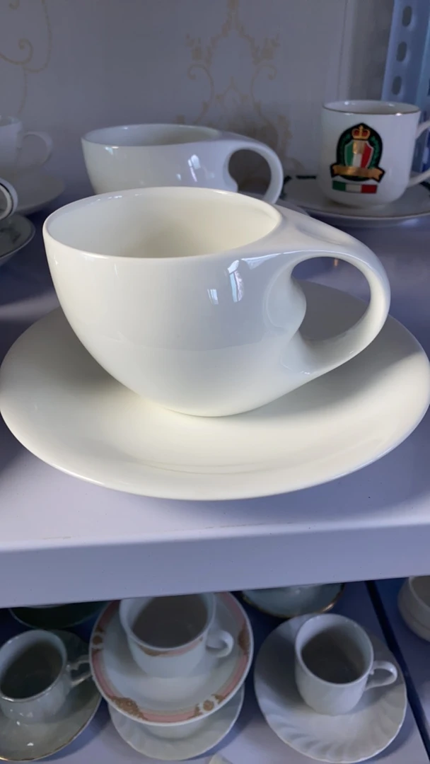 日本Adam亚当与夏娃咖啡杯套装！中古商品，默认微瑕