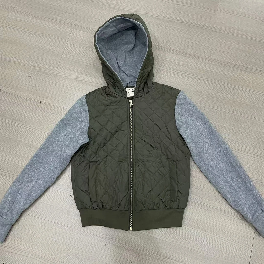 女士轻薄款棉衣连帽外套2158