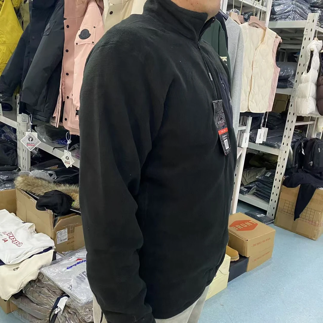 户外保暖男士半拉链套头双面抓绒衣D81