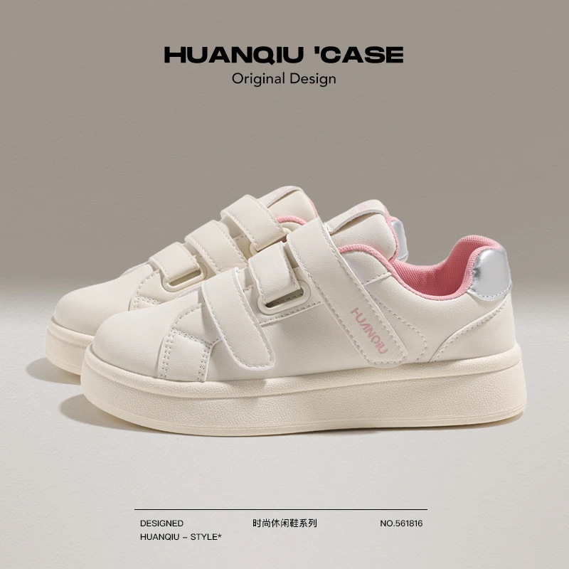 环球小白鞋2025春季新款魔术贴学生ins时尚百搭潮流休闲板鞋小众