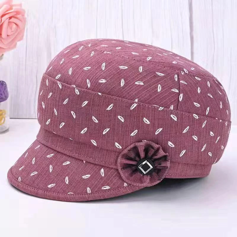 帽子春秋季新款洋气高档贝雷帽鸭舌帽薄款保暖妈妈帽百搭潮韩版洋