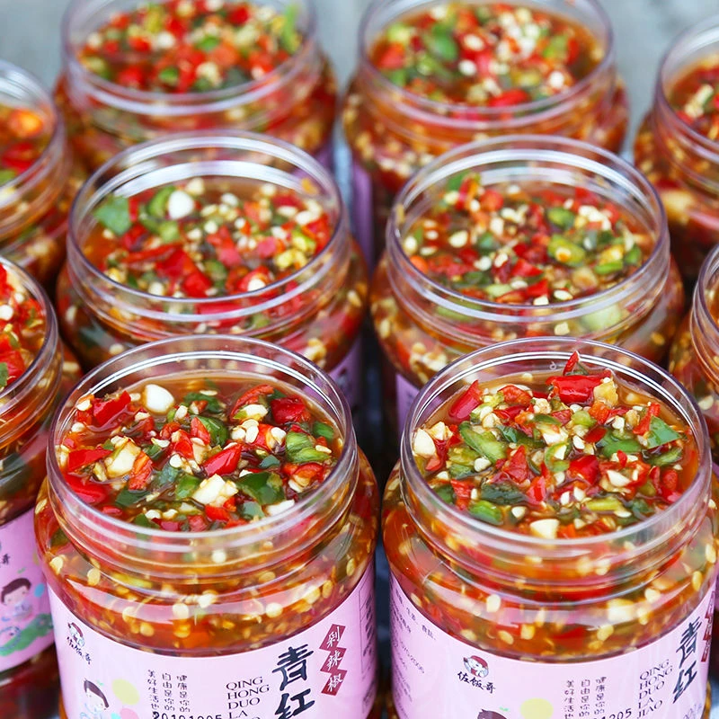 江西特产剁椒辣椒酱超辣特辣蒜蓉青红剁椒酱下饭菜瓶装蒜香辣椒酱