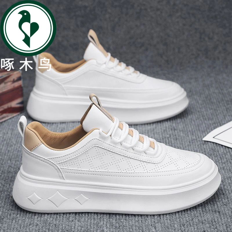 【正品】啄木鸟男鞋新款透气休闲板鞋运动鞋男士鞋子百搭运动潮