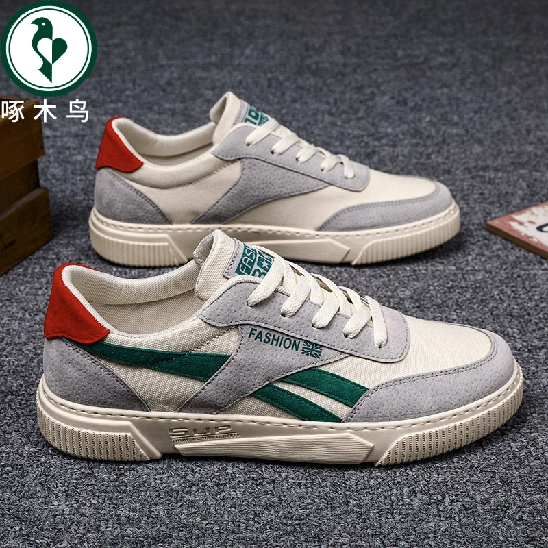 【正品】啄木鸟春秋冬男鞋2025新款潮流帆布潮鞋休闲板鞋布鞋运动