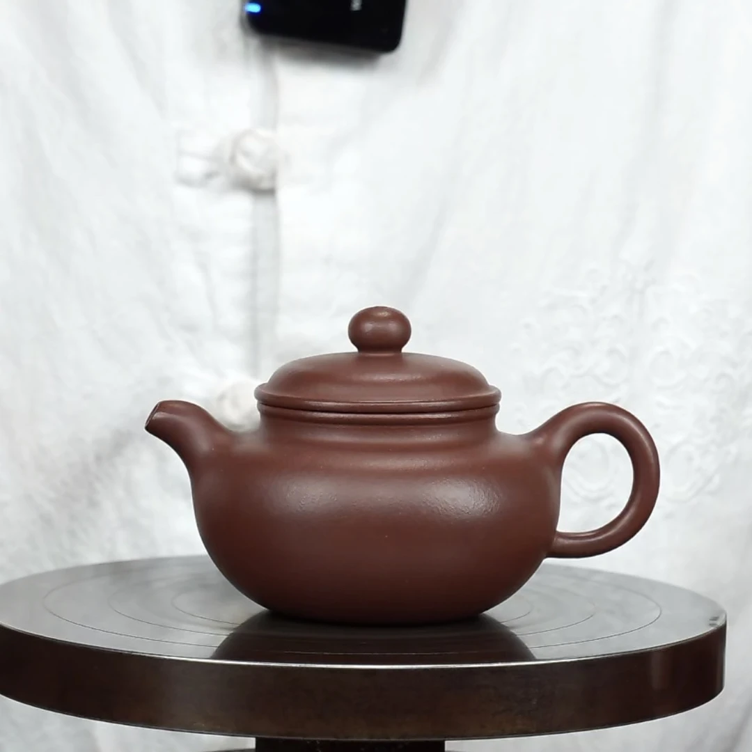 宜兴紫砂壶底槽青仿古壶