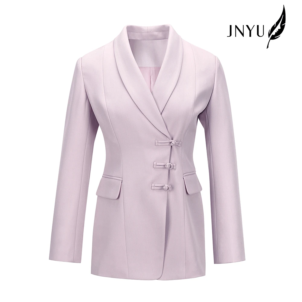 亿金羽【JNYU粉墨登场】秋季设计感简约气质优雅西装外套S123799A