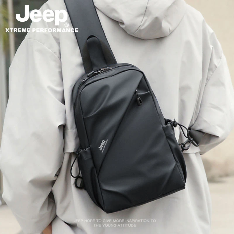 JEEP/吉普斜挎包男士胸包休闲腰包运动时尚休闲小背包骑行单肩包