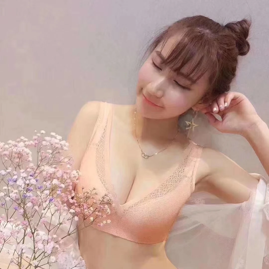 四排扣文胸无钢圈聚拢收副乳调整型小胸内衣美容院矫正下垂杯好穿