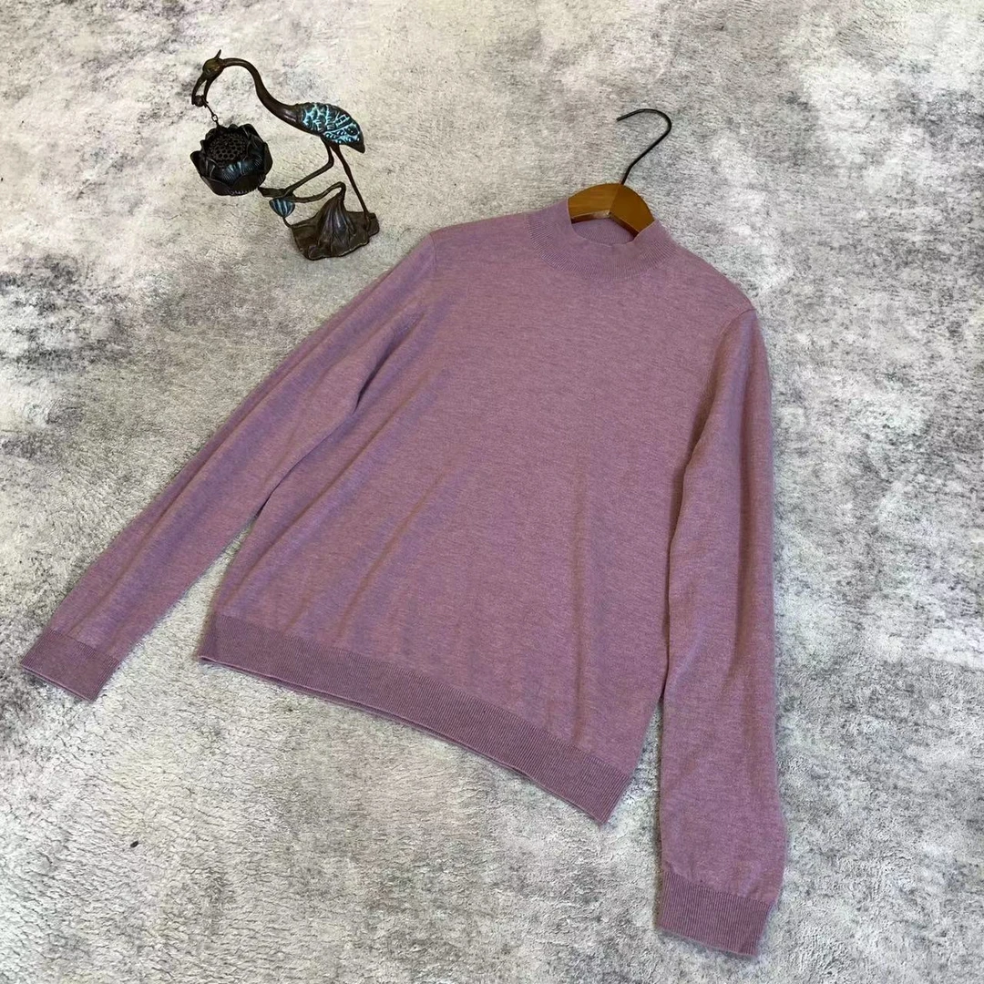 知羽.香云 100超细美丽诺羊毛保暖经典百搭半高领羊毛上衣ZY8802