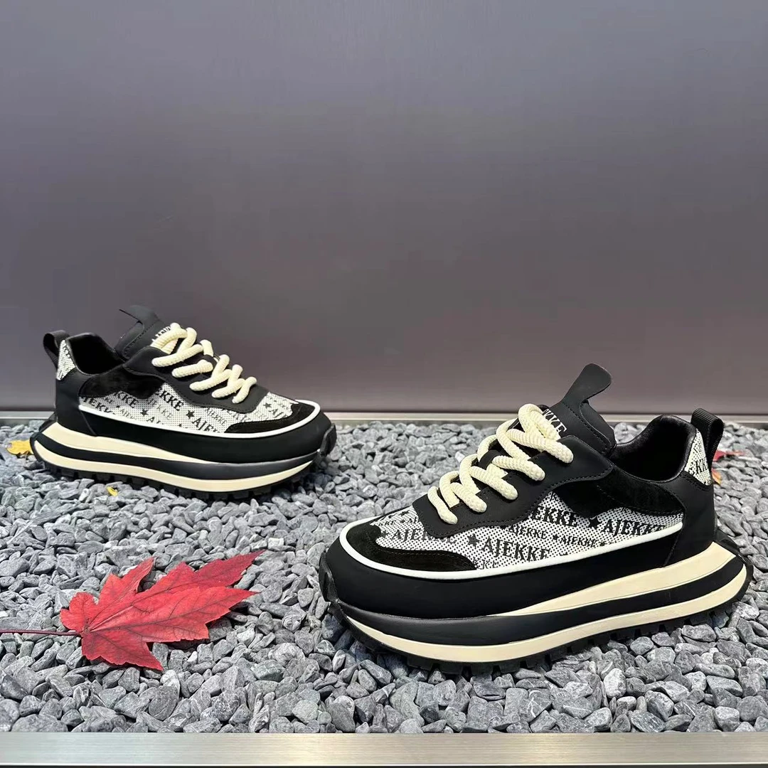 男款加绒保暖时尚百搭厚底增高阿甘鞋舒适软底秋冬潮男运动休闲鞋