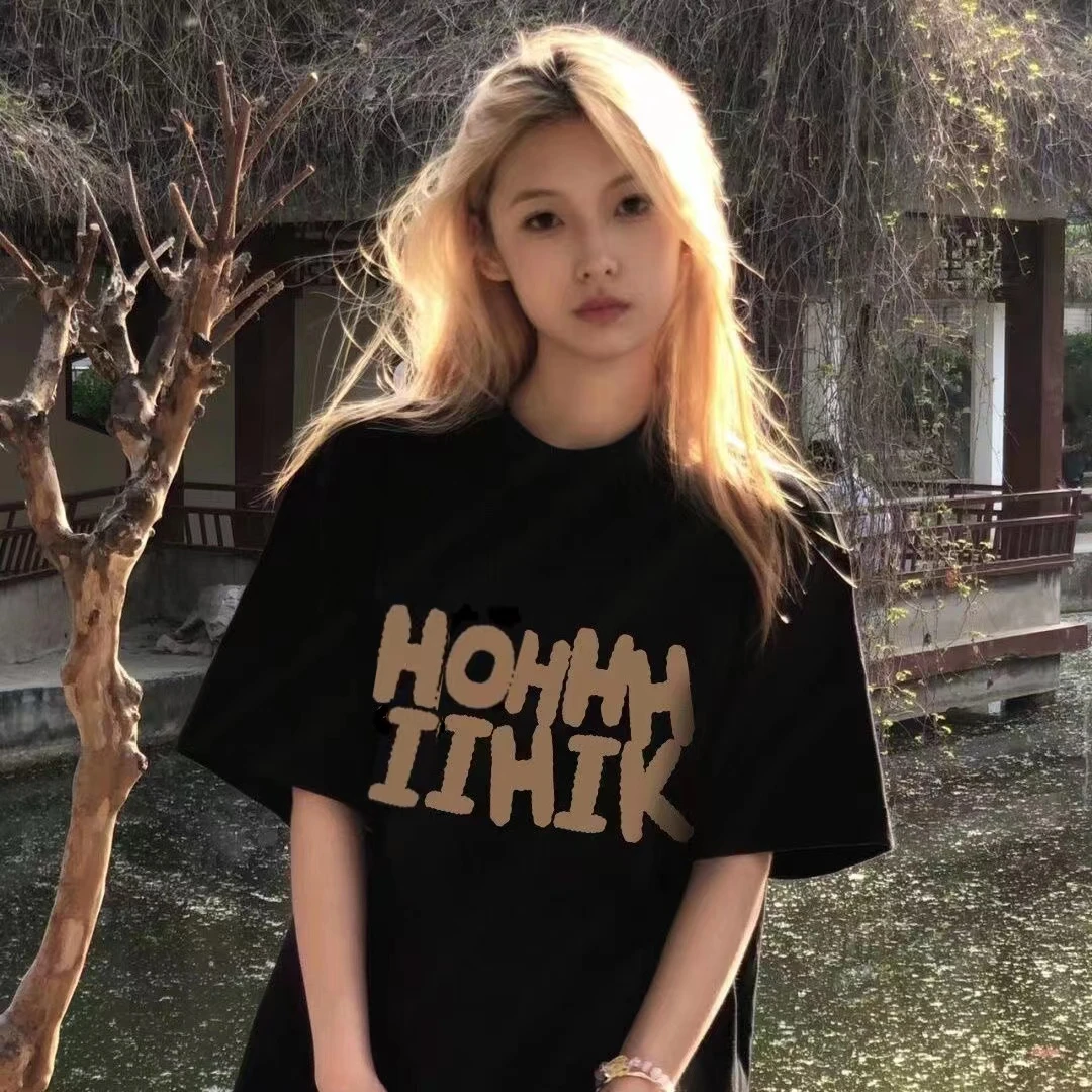 FNFE纯棉220克男女同款半袖宽松版港风夏季小众短袖t恤韩版潮ins