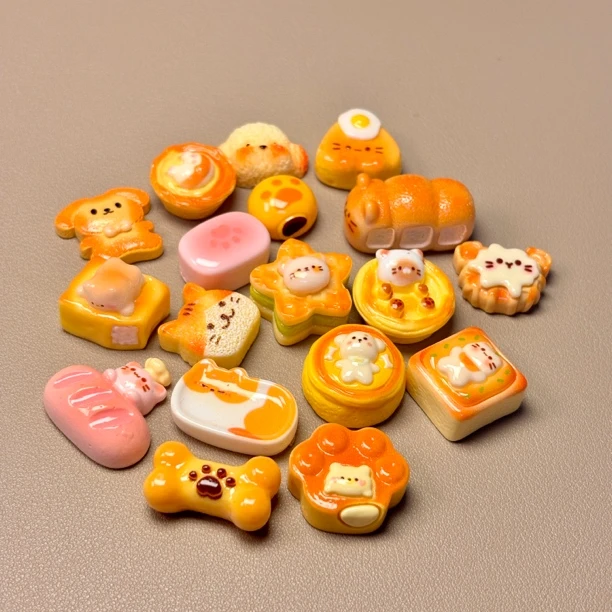 【全家福系列】食玩小面包蛋糕微缩美食优质树脂饰品配件