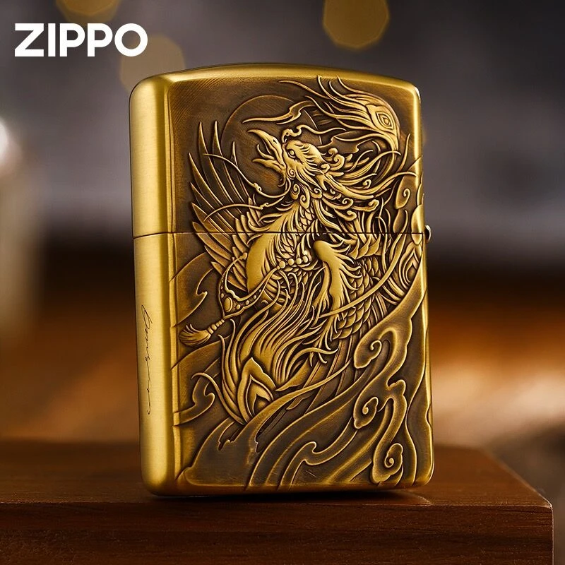 ZIPPO打火机/DIY-168-双面浮雕凤凰-鬼王-盔甲-立体雕刻DY9912FD