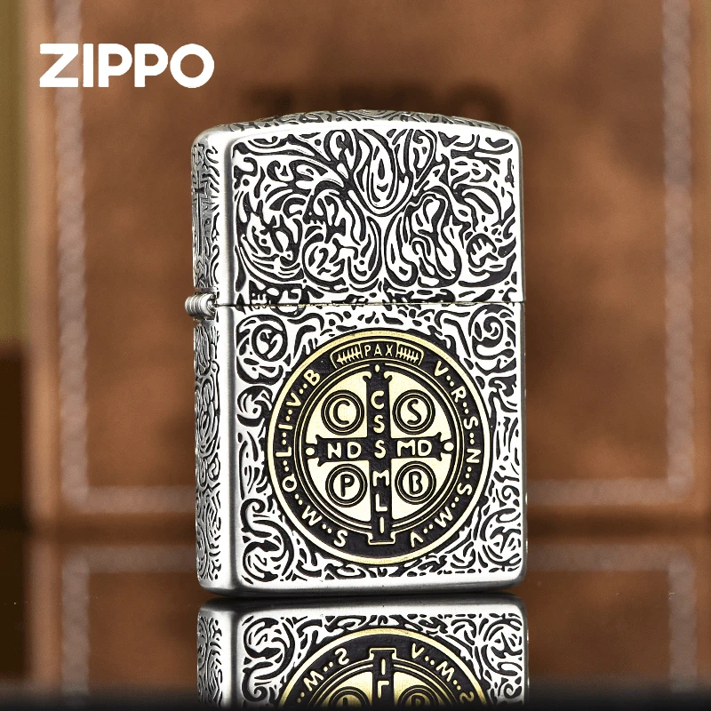 zippo打火机正品/盔甲错金双色【康斯坦丁】防风收藏DYJ1【天诚】