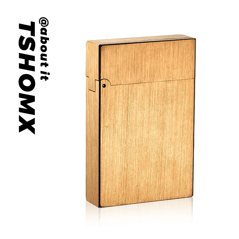 TSHOMX原铜拉丝--手工制作高档拉丝复古朗声纯铜刚声侧滑煤油火机