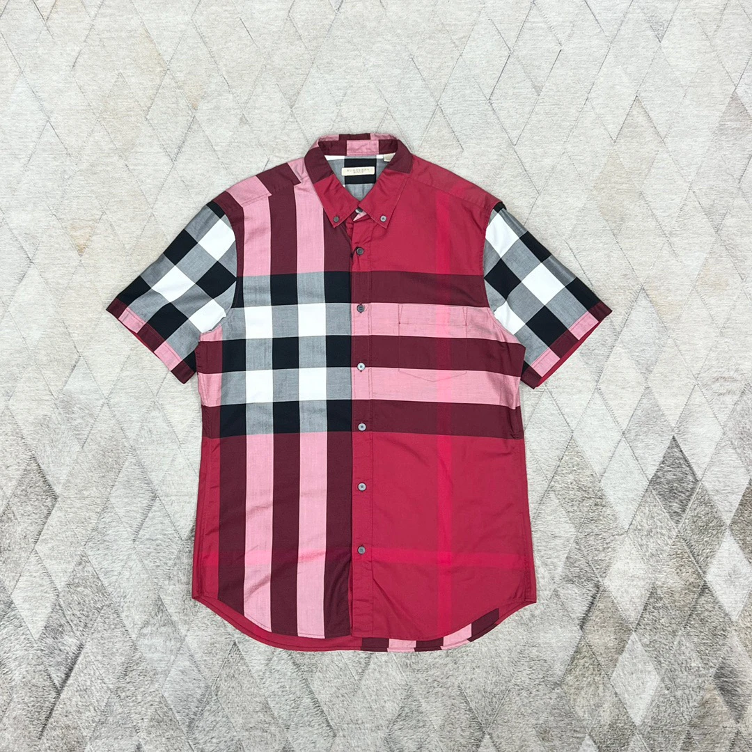 全新未使用 BURBERRY/博柏利 128927 男款格纹衬衫