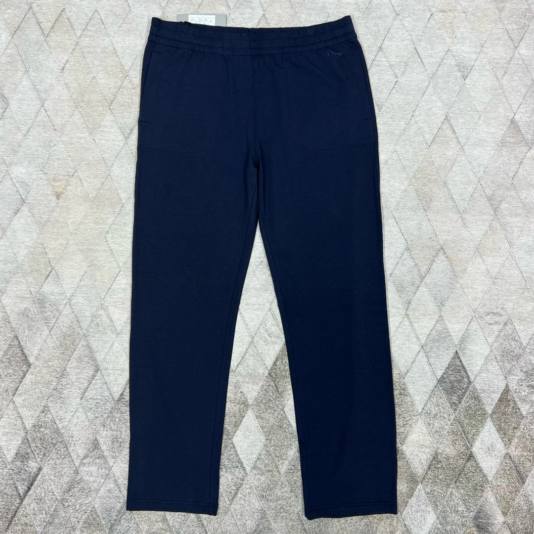 未使用 ZEGNA 127513 小logo莫代尔棉休闲裤