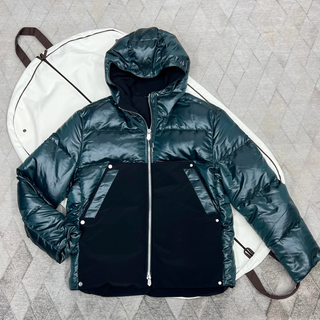 全新未使用 Hermes/爱马仕 131196 两穿鹅绒羽绒服夹克雕刻金属扣