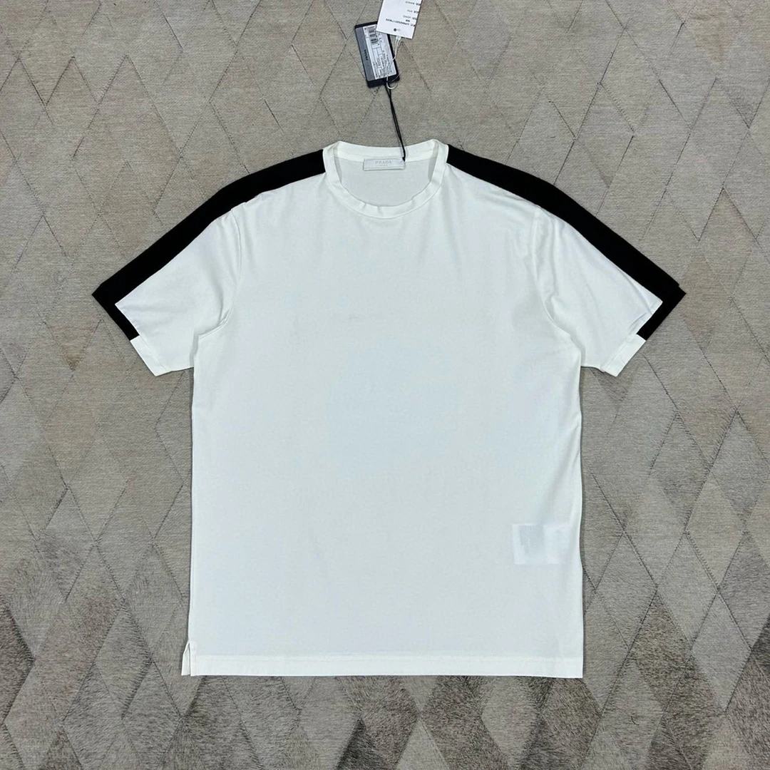全新未使用 Prada/普拉达 129974 侧翼织带LOGOT恤短袖