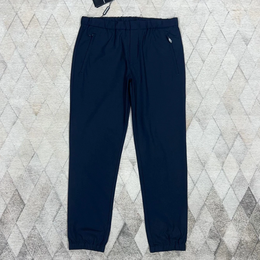 全新未使用 GIORGIO ARMANI/阿玛尼 131325 男款羊毛慢跑裤