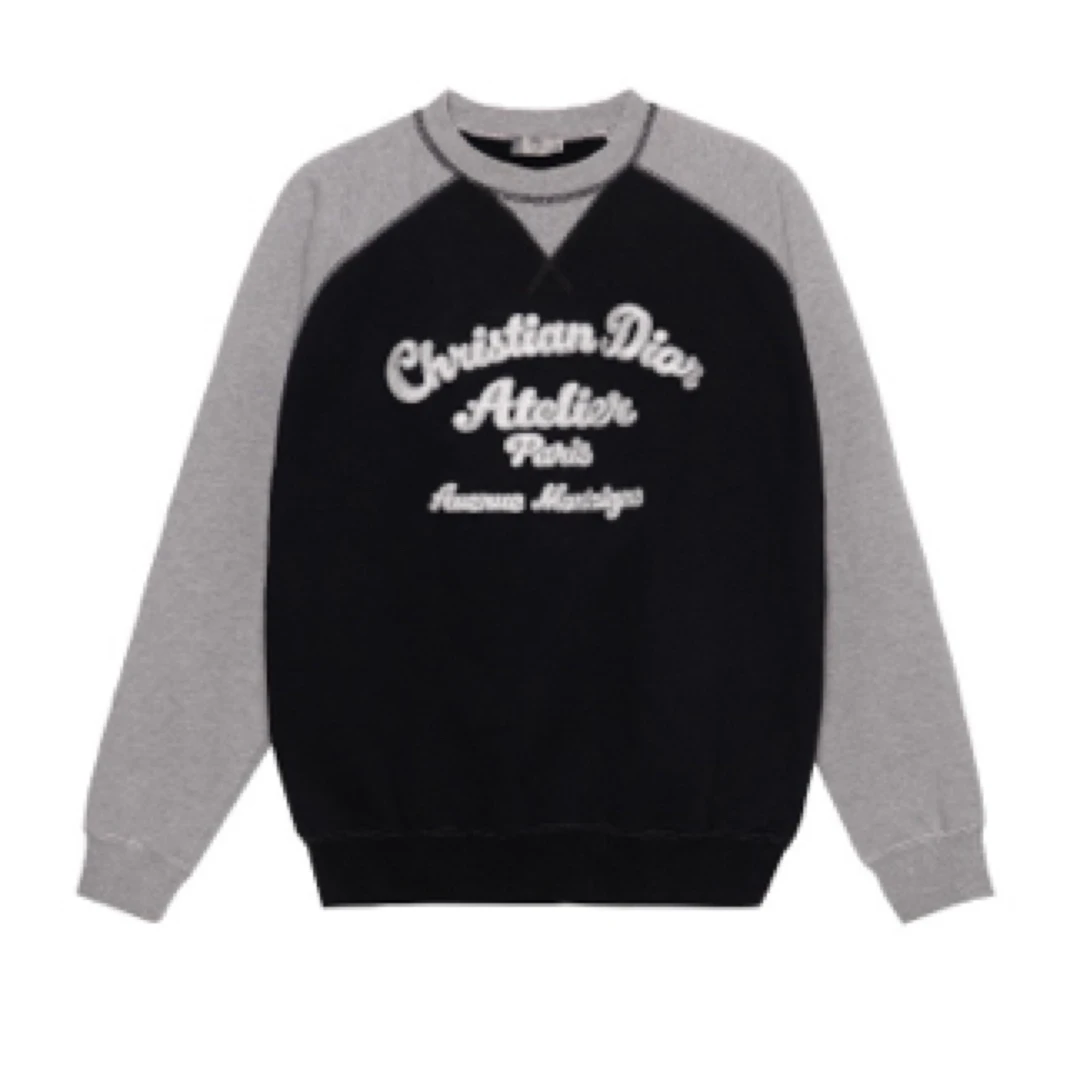 全新未使用 DIOR/迪奥 125626 拼色字母印花长袖卫衣