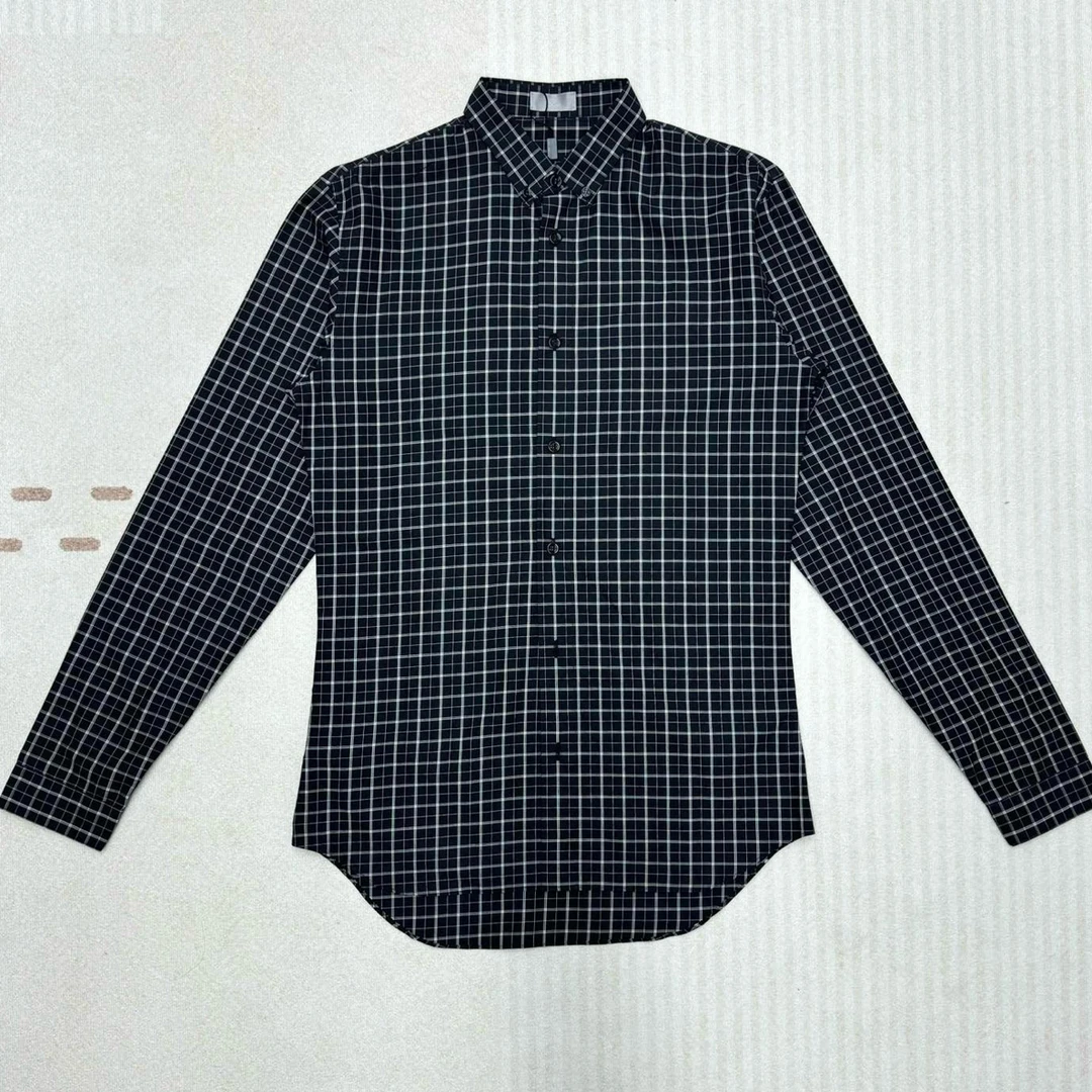 全新未使用 DIOR/迪奥 130537 经典格纹衬衫