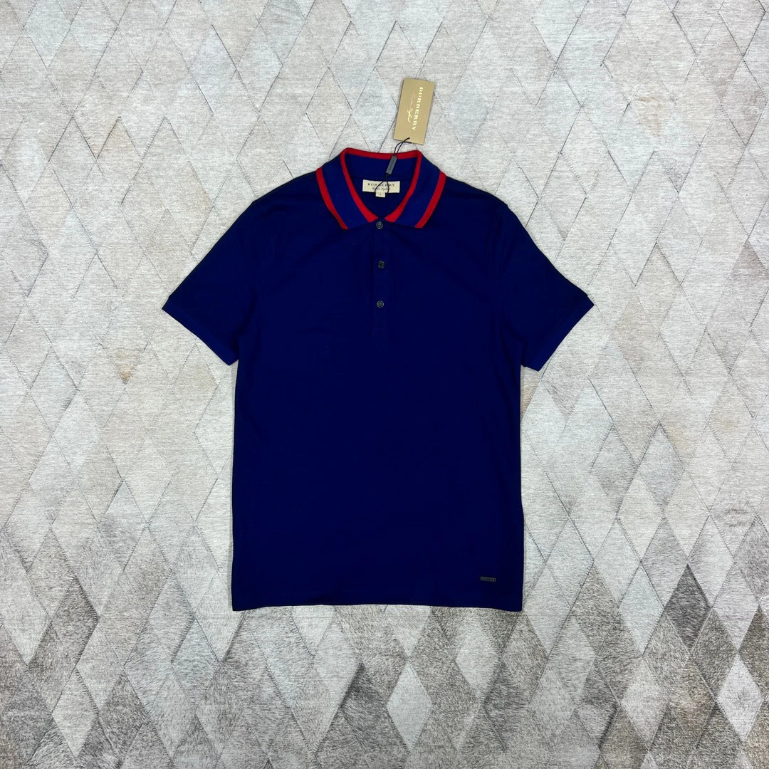 全新未使用 BURBERRY/博柏利 130361 男款拼色Polo衫