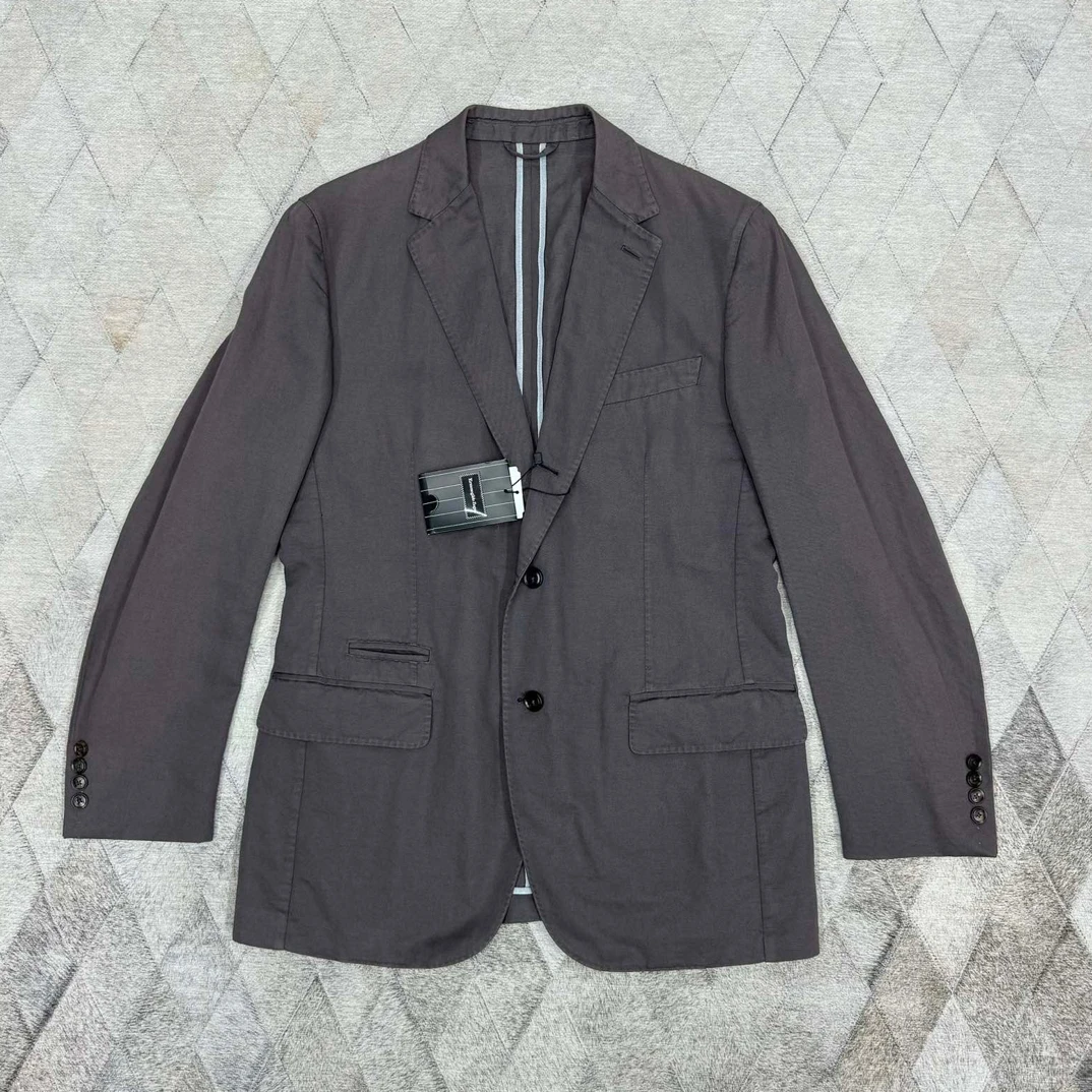 全新未使用 ErmenegildoZegna 129810 男款主线亚麻休闲西服
