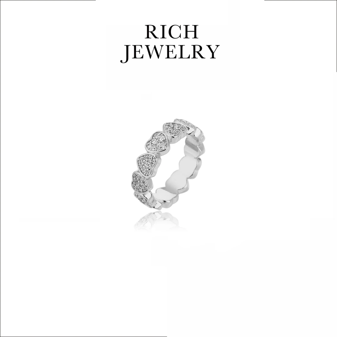 铜合金戒指 RICH JEWELRY 欧美新款锆石戒指46319