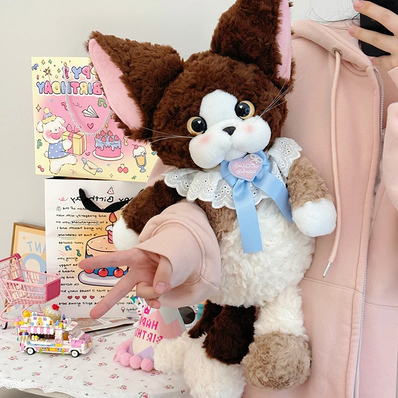 原创会跑步的德文卷毛猫玩偶猫咪布娃娃公仔女生毛绒玩具生日礼物