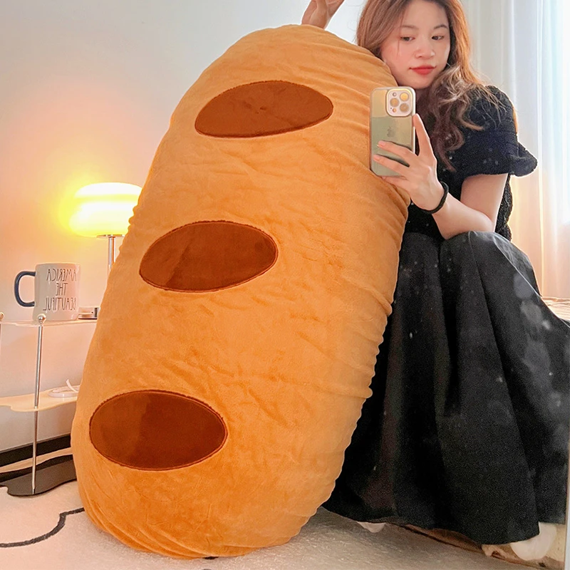 可爱法棍面包长条抱枕女生睡觉专用沙发客厅大号护腰靠垫毛绒玩具