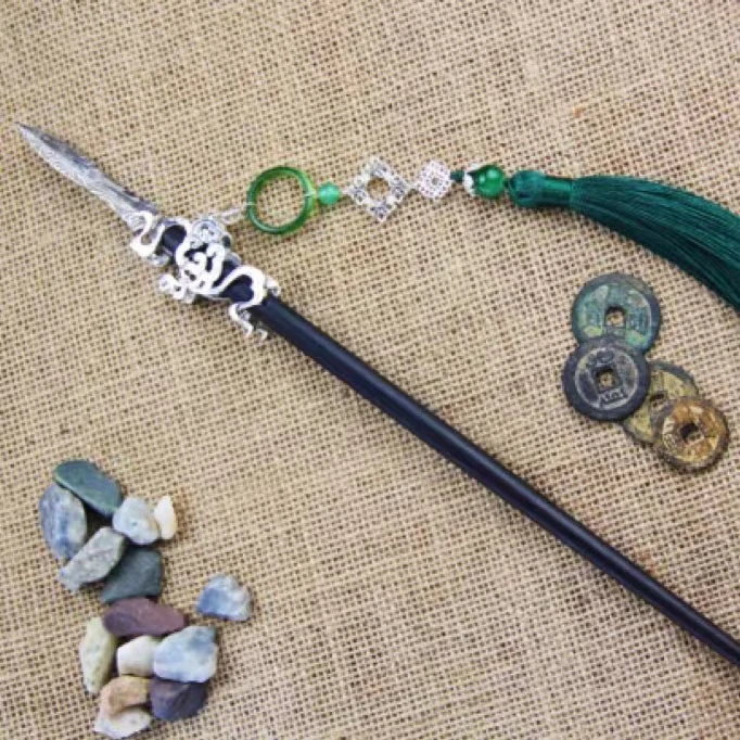 新款 古风缨枪发簪长流苏 有工期