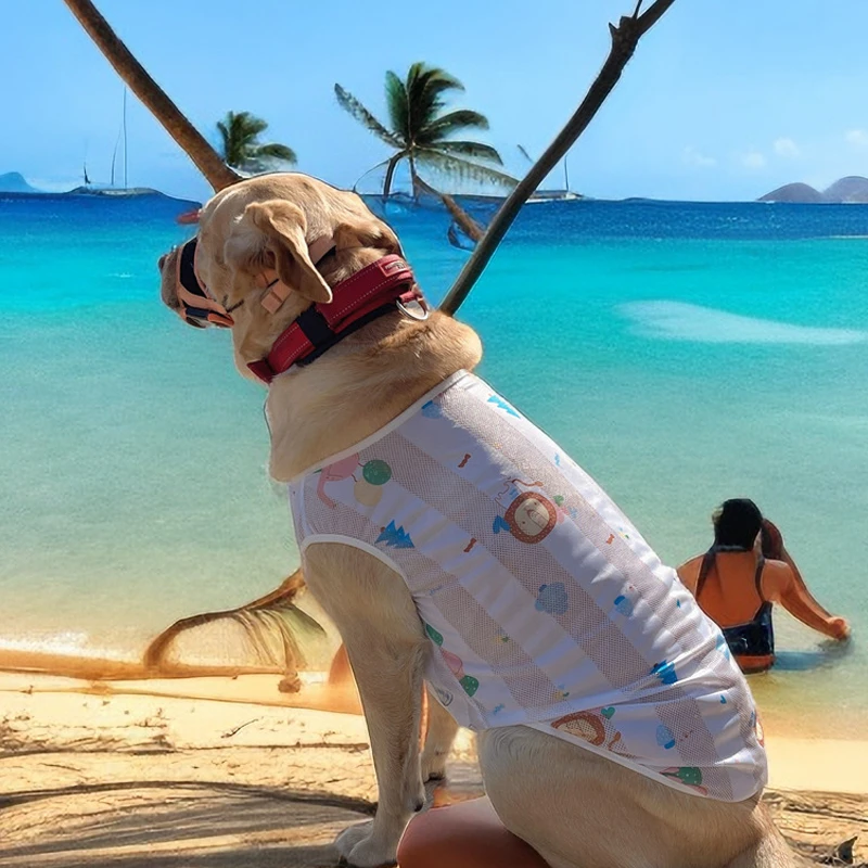 宠物狗狗简约夏轻薄尺码防掉毛防晒背心猫咪防晒衣空调服中大型犬