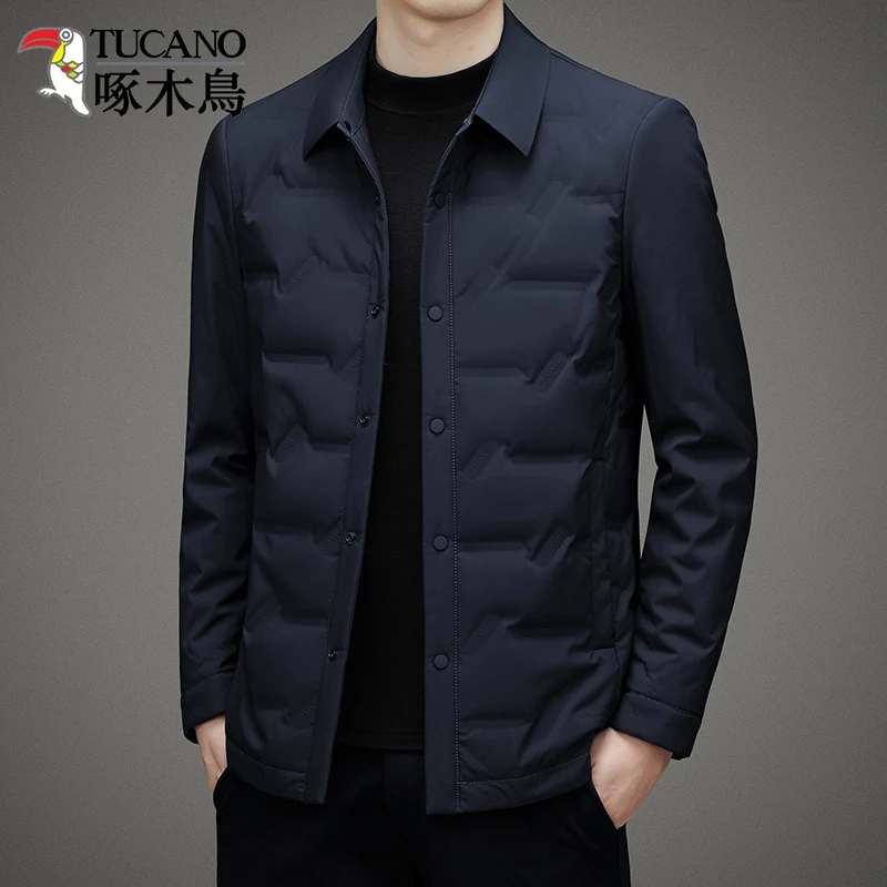 TUCANO/啄木鳥冬季潮流休闲商务棉服男百搭翻领夹克保暖棉衣外套