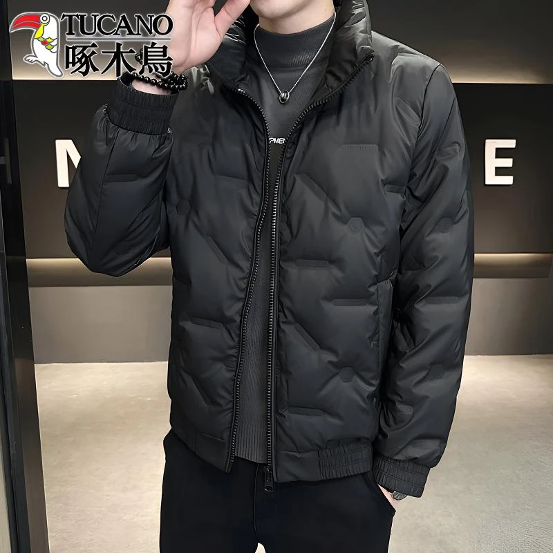 TUCANO/啄木鳥冬季短款纯色立领青年棉衣棉服男装保暖夹克外套潮