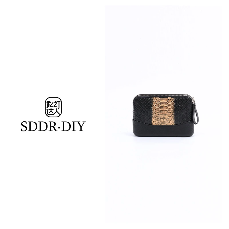 私订达人2025年春夏新款女士真皮百搭时尚蛇皮手拎斜跨包