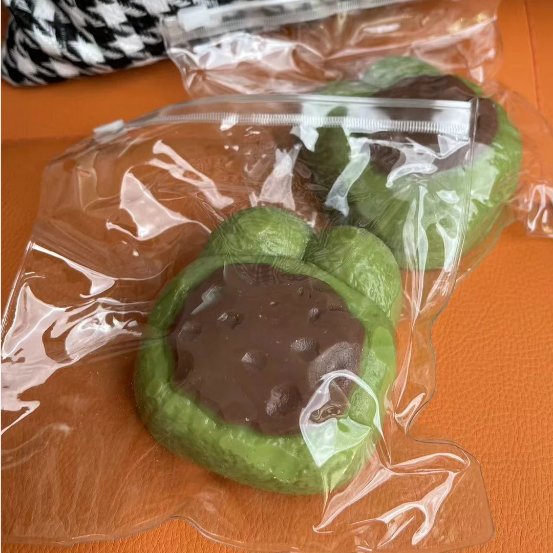 单个兔头抹茶色捏捏食品级硅胶手工制作默认微瑕0002