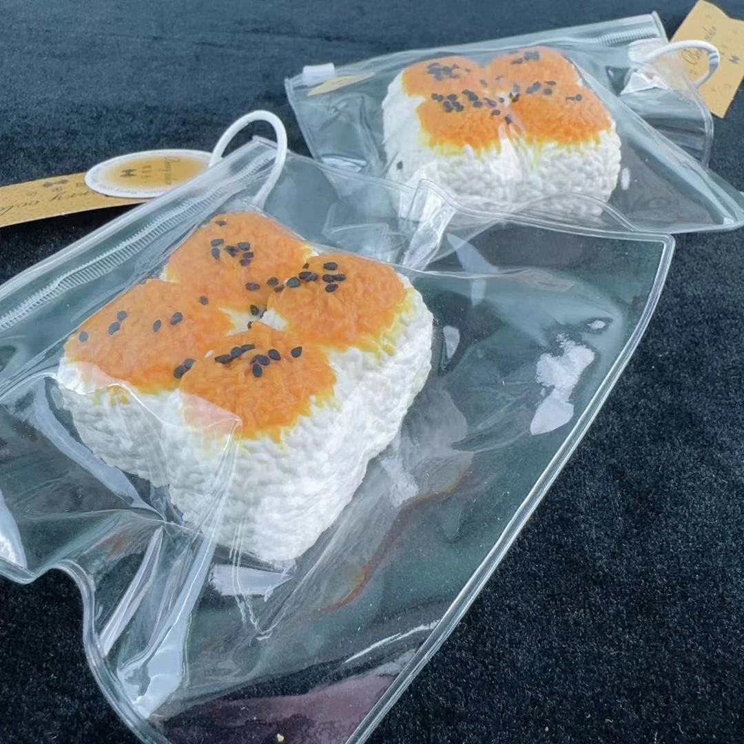 0290四联饭团食物色捏捏食品级硅胶手工制作默认微瑕