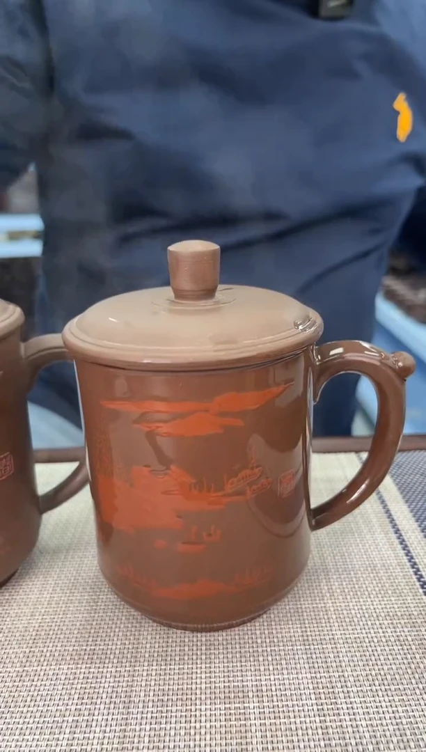 【闪购商品】紫砂茶杯宜兴紫砂杯金帆山水