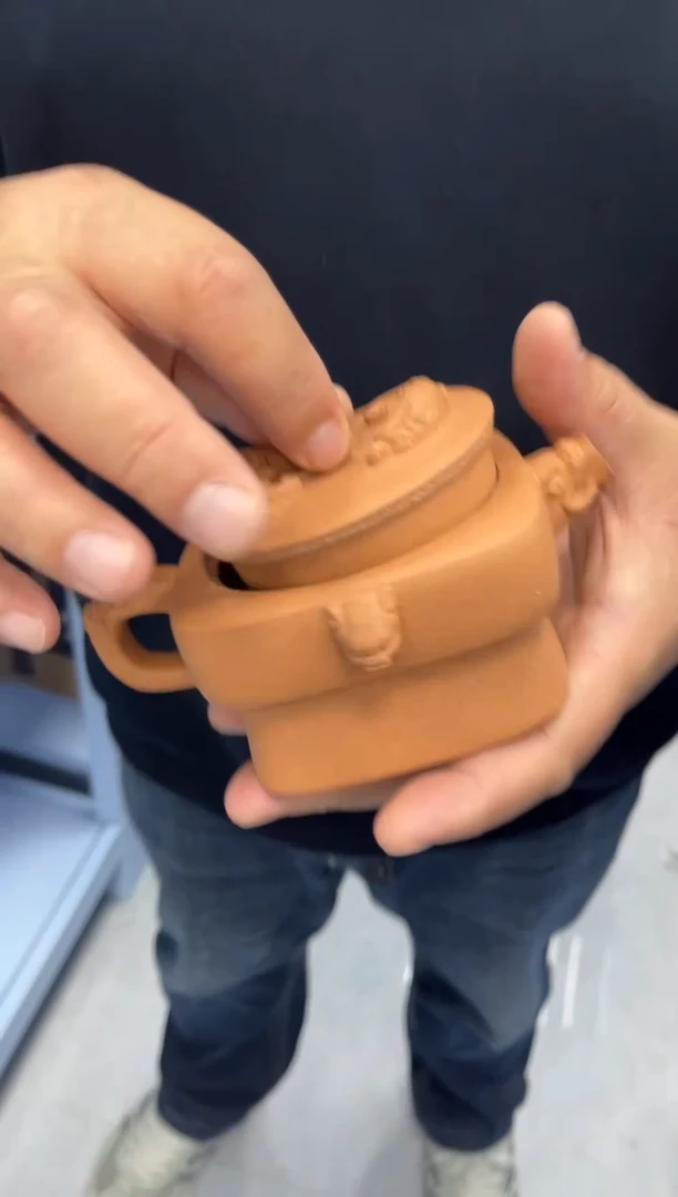 【闪购商品】紫砂茶杯微瑕四方兽壶@@CP00106
