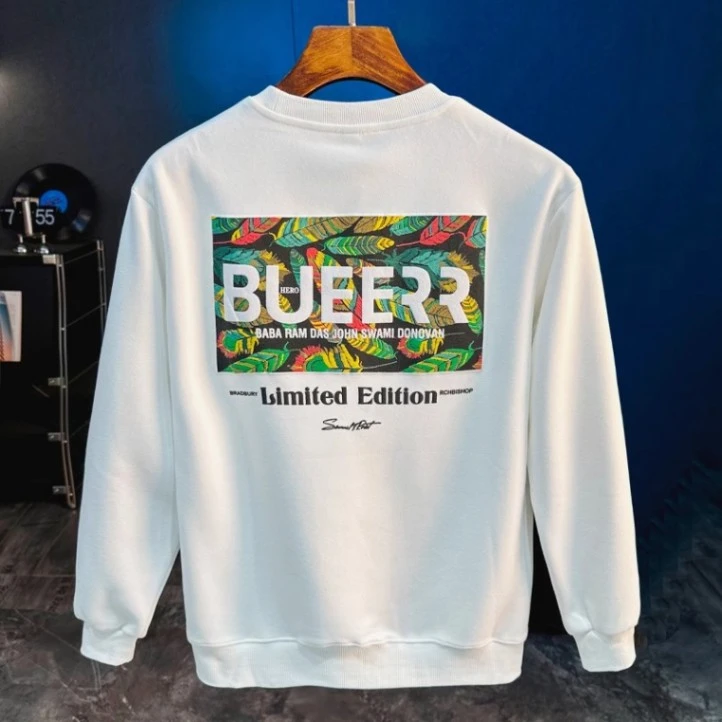 秋冬新款高端长袖男士卫衣宽松大码潮牌春秋圆领上衣休闲外套