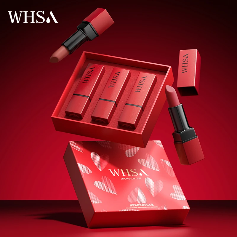【好物推荐】Whsa倾色魅惑丝润口红礼盒轻薄哑光