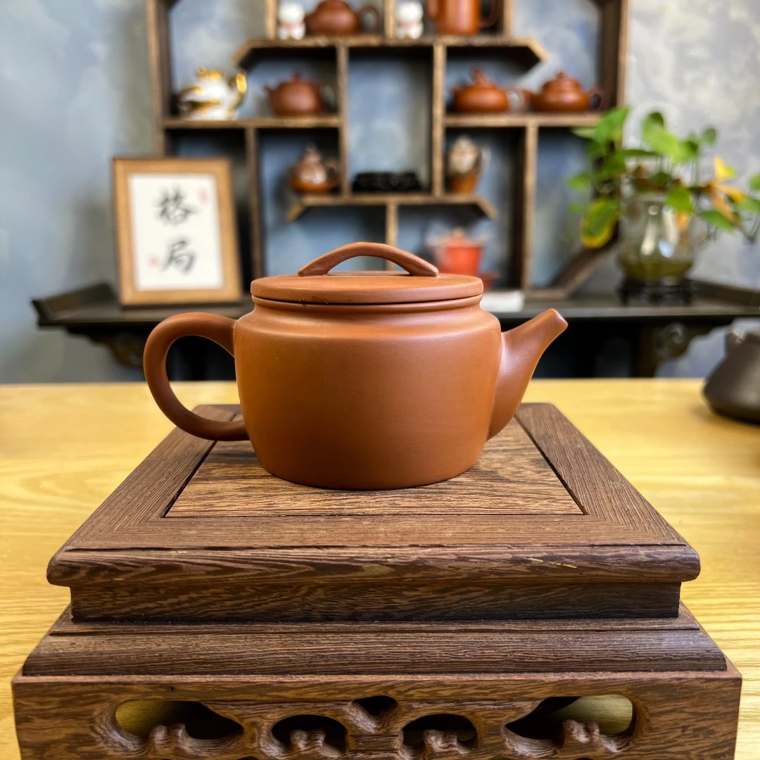 【宠粉福利】周老师紫砂朱泥汉瓦球形过滤泡茶壶高端紫砂壶200cc